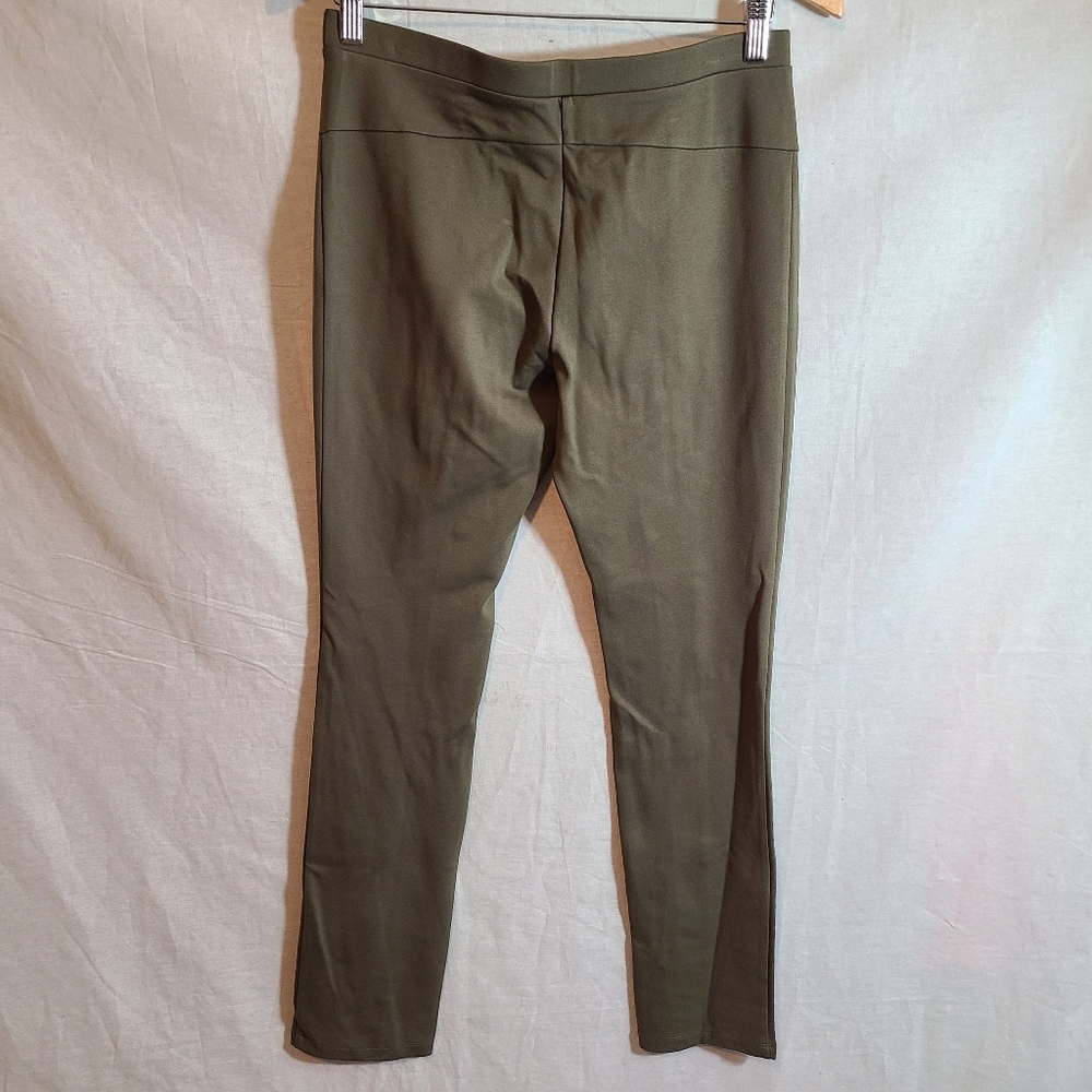 Nic+Zoe Green Pull Up Ponte Leggings Pants - Picture 2 of 6